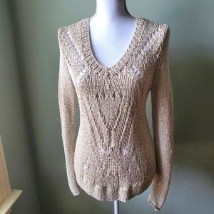 ETC Women Viscose Open Knit Sweater Top Size Small